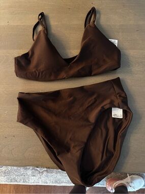 J. Crew classic Sculpt inky expresso bikini set